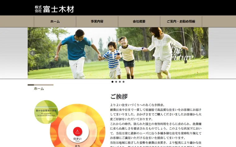 株式会社富士木材のホームページ