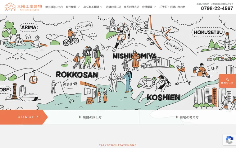 太陽土地建物株式会社のホームページ